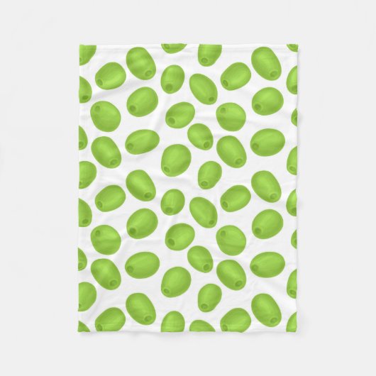 Couverture Polaire Motif aux olives vertes (Devant)