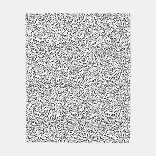 Couverture Polaire Motif avec des crânes (Devant)
