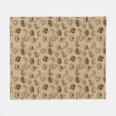 Couverture Polaire Motif avec des gâteaux, des desserts et la (Devant (Horizontal))