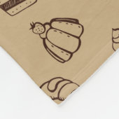 Couverture Polaire Motif avec des gâteaux, des desserts et la (Coin)
