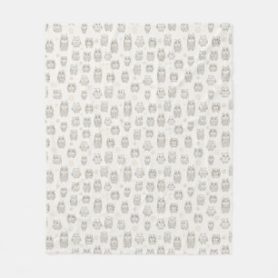 Couverture Polaire Motif avec des hiboux