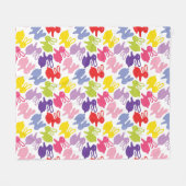 Couverture Polaire motif avec des lapins de Pâques (Devant (Horizontal))