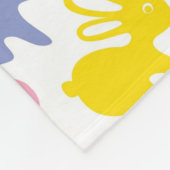 Couverture Polaire motif avec des lapins de Pâques (Coin)