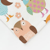 Couverture Polaire motif avec des oiseaux (Coin)