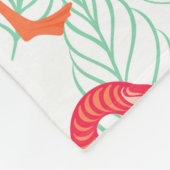 Couverture Polaire Motif avec des ornements flamands roses sur un fon (Coin)