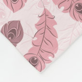 Couverture Polaire motif avec des plumes de paon (Coin)