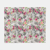 Couverture Polaire Motif avec des posters de animaux (Devant (Horizontal))