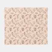 Couverture Polaire Motif avec la nourriture (Devant (Horizontal))