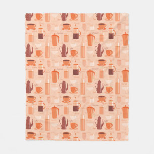 Couverture Polaire Motif avec les boissons et le texte