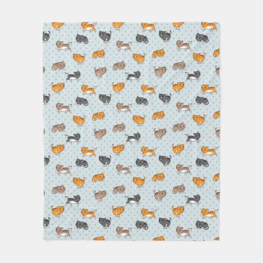 Couverture Polaire motif avec les chats drôles (Devant)