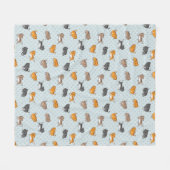 Couverture Polaire motif avec les chats drôles (Devant (Horizontal))