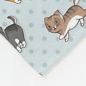 Couverture Polaire motif avec les chats drôles (Coin)