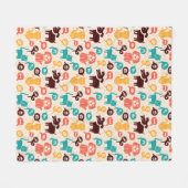 Couverture Polaire Motif avec les chats et les chiens drôles (Devant (Horizontal))