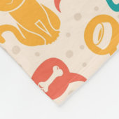 Couverture Polaire Motif avec les chats et les chiens drôles (Coin)