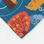 Couverture Polaire motif avec les chats et les oiseaux mignons (Coin)