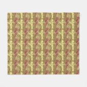 Couverture Polaire Motif avec les poissons et la vague (Devant (Horizontal))