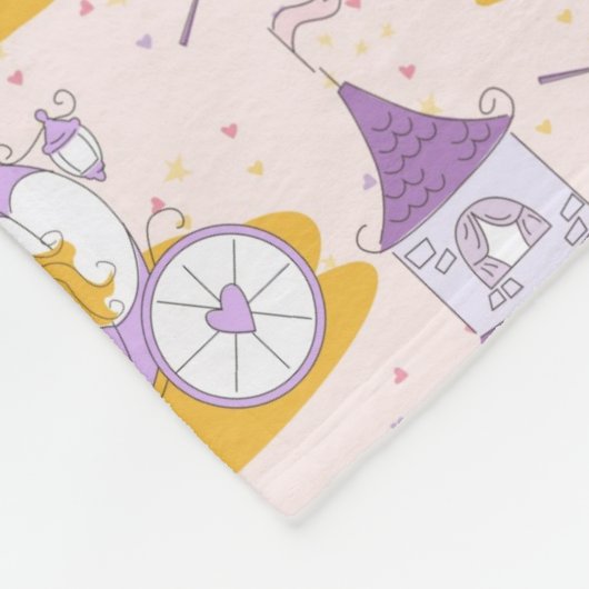Couverture Polaire motif avec une princesse (Coin)