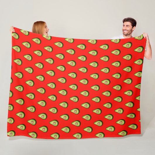 Couverture Polaire Motif Avocado (En situation)