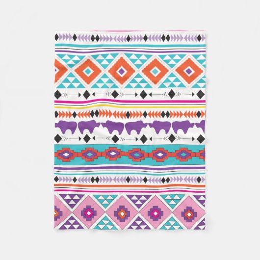 Couverture Polaire Motif Aztec Sud-Ouest (Devant)
