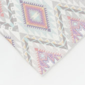 Couverture Polaire Motif aztèque géométrique abstrait (Coin)