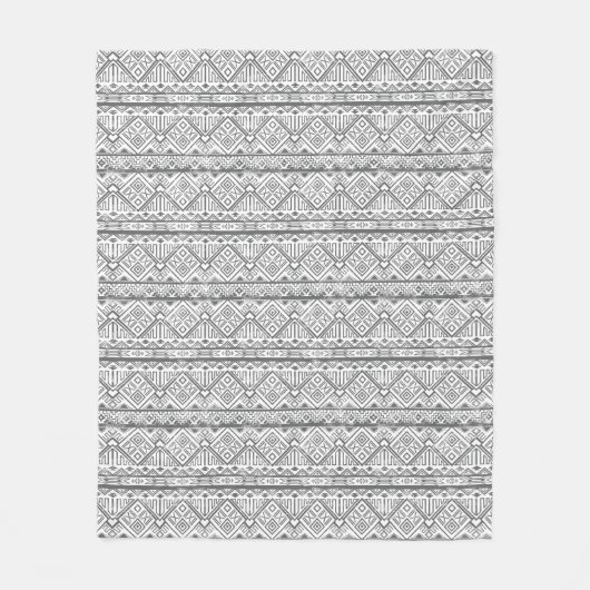 Couverture Polaire Motif aztèque géométrique abstrait 2 (Devant)
