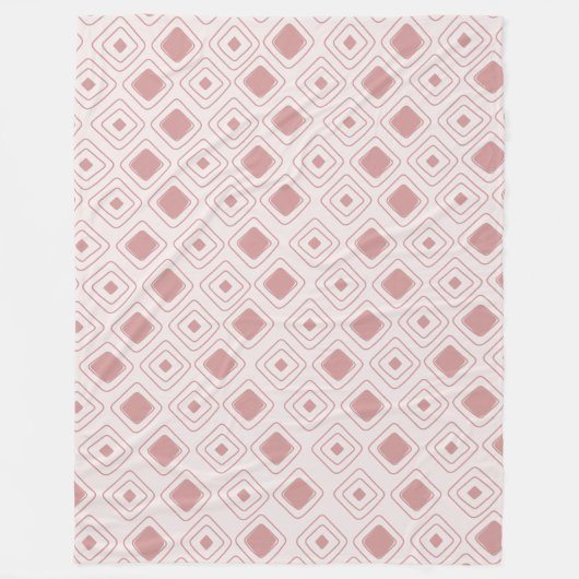 Couverture Polaire Motif aztèque géométrique tribal Rose Boho Dusty (Devant)