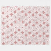 Couverture Polaire Motif aztèque géométrique tribal Rose Boho Dusty (Devant (Horizontal))