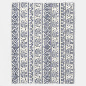 Couverture Polaire Motif aztèque tribal ethnique d'éléphant (Devant)