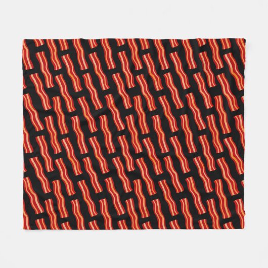 Couverture Polaire Motif Bacon savoureux (Devant (Horizontal))