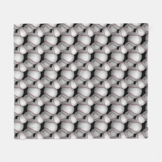 Couverture Polaire Motif Baseballs (Devant (Horizontal))