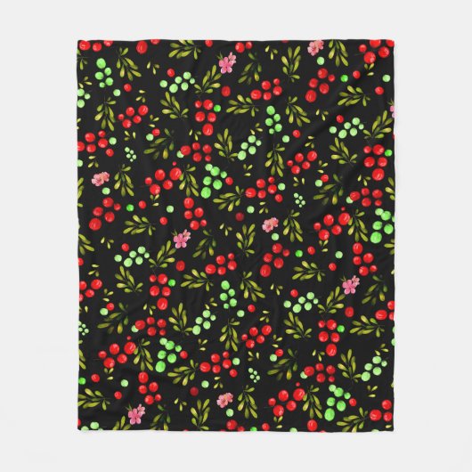 Couverture Polaire Motif Berries (Devant)