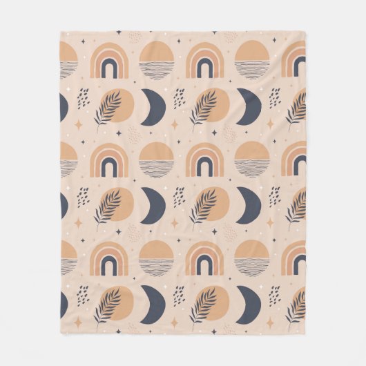 Couverture Polaire Motif bio Boho (Devant)
