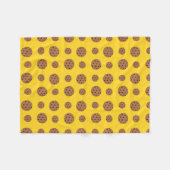 Couverture Polaire Motif biscuits à puce chocolat jaune (Devant (Horizontal))