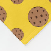 Couverture Polaire Motif biscuits à puce chocolat jaune (Coin)