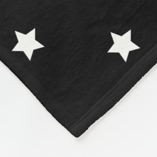 Couverture Polaire Motif Black and White Stars