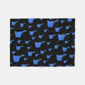 Couverture Polaire Motif Black & Blue Kitty (Devant (Horizontal))