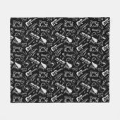 Couverture Polaire Motif Black & White Instruments (Devant (Horizontal))