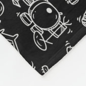 Couverture Polaire Motif Black & White Instruments (Coin)