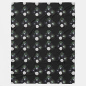 Couverture Polaire Motif Black White Lawn Bowls, (Devant)