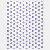 Couverture Polaire Motif blanc à la main peint en violet (Devant)