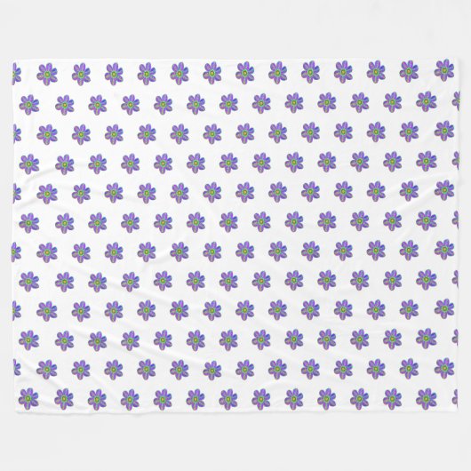 Couverture Polaire Motif blanc à la main peint en violet (Devant (Horizontal))
