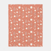 Couverture Polaire Motif blanc Cactus (Devant)