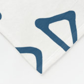 Couverture Polaire Motif blanc de flèche de triangle de bleu marine (Coin)