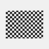 Couverture Polaire Motif blanc de noir classique de damier (Devant (Horizontal))