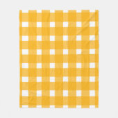 Couverture Polaire Motif blanc En vichy jaune (Devant)
