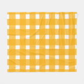 Couverture Polaire Motif blanc En vichy jaune (Devant (Horizontal))