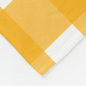 Couverture Polaire Motif blanc En vichy jaune (Coin)