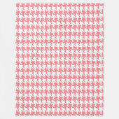 Couverture Polaire Motif blanc et rose De Poule (Devant)