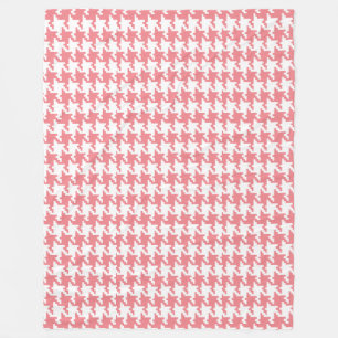 Couverture Polaire Motif blanc et rose De Poule