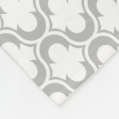 Couverture Polaire Motif blanc gris-clair élégant de trellis (Coin)